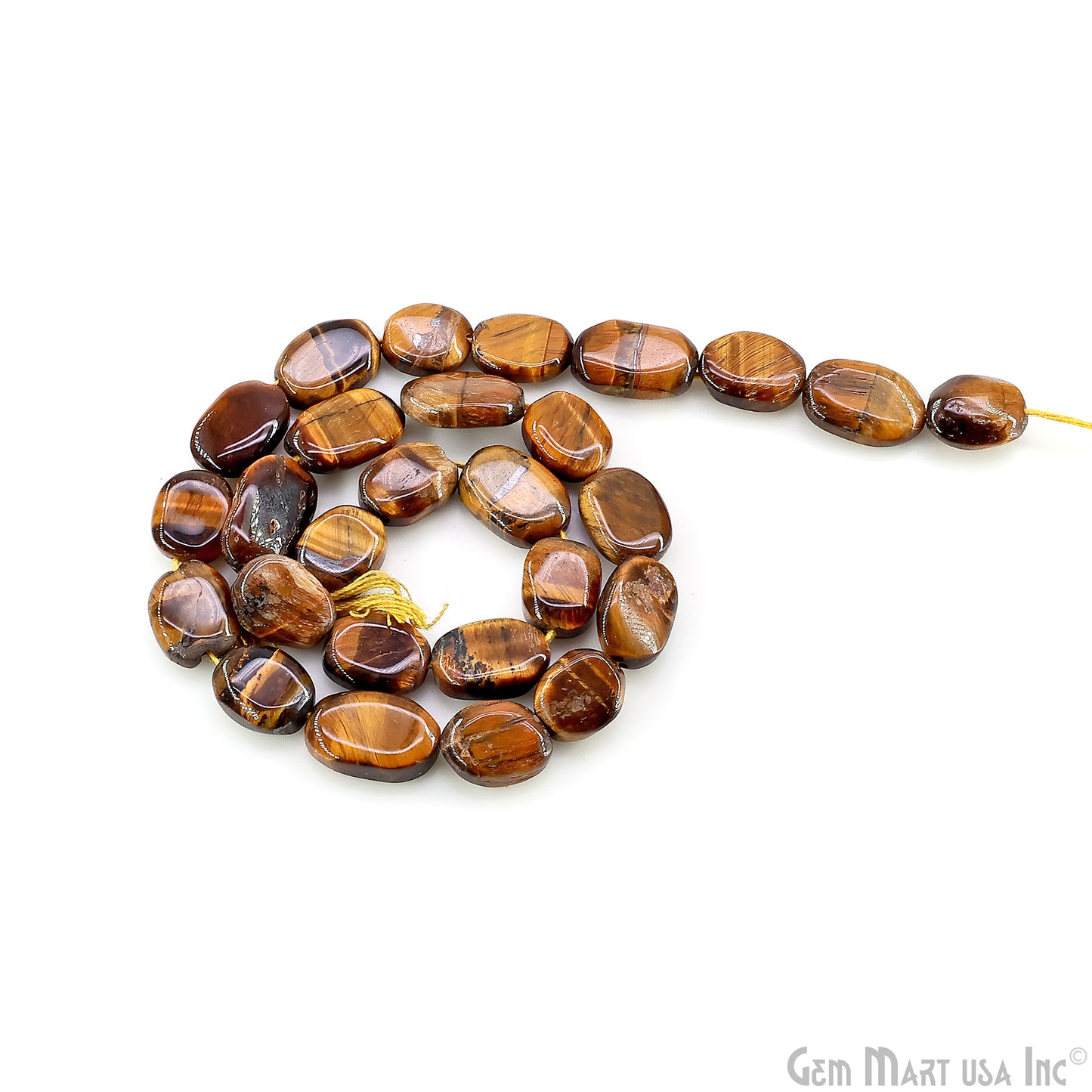 Tiger Eye Tumble Beads Free Form Drilled Beads 9-13X6-7mm Waist Beads, Rondelle Bead Strand 13 Inch