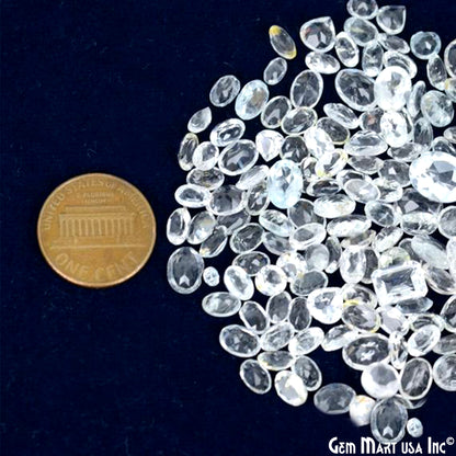 White Topaz Gemstone, 100% Natural Faceted Loose Gems, November Birthstone, 0.50-5mm