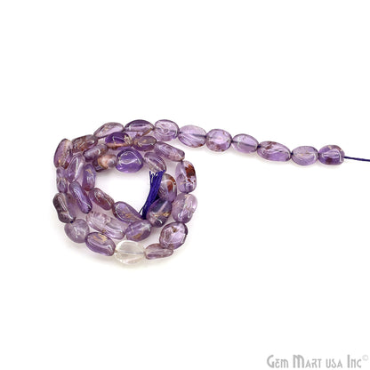 Amethyst Tumble Beads Free Form Drilled Beads 8X5mm Waist Beads, Rondelle Bead Strand 13 Inch