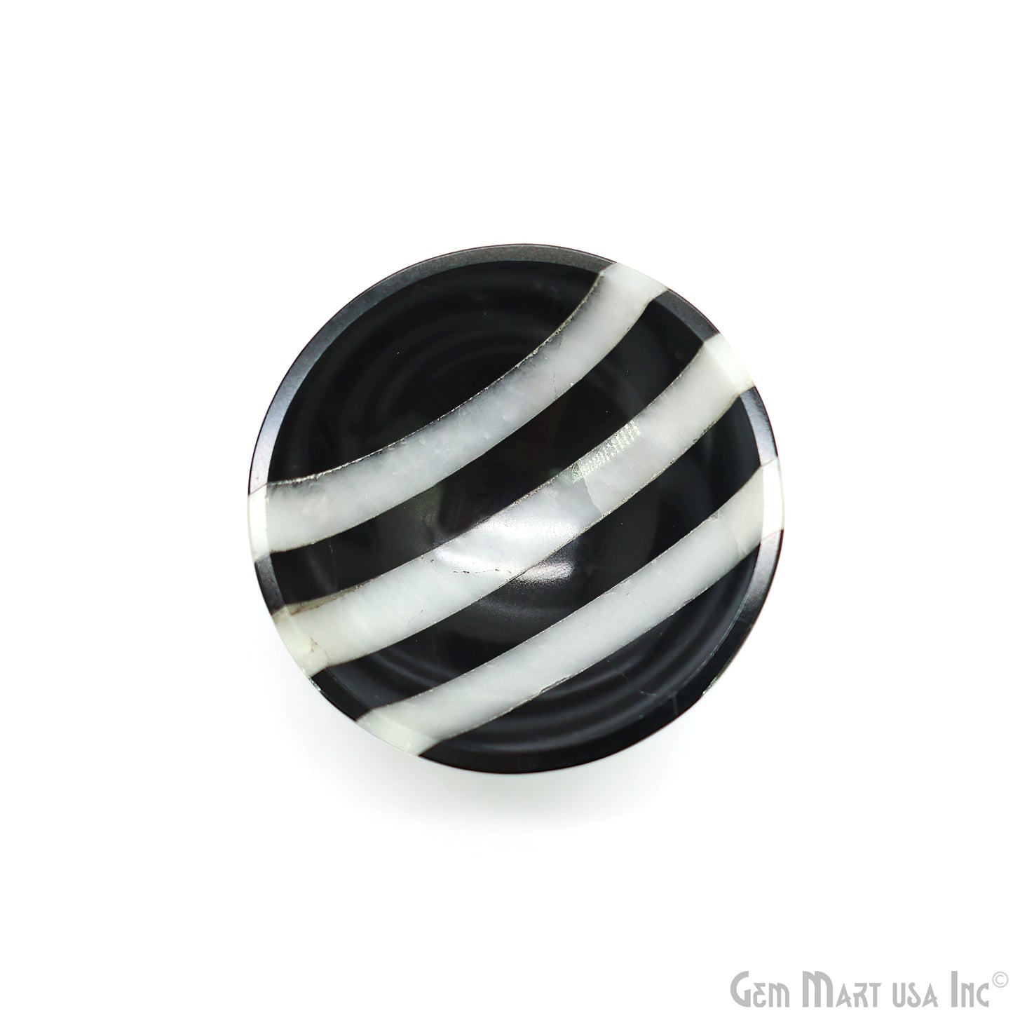 Black Obsidian Mini Carved Gemstone Bowl Cup 2 inch