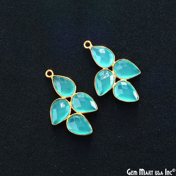 Aqua Chalcedony 30x18mm Single...