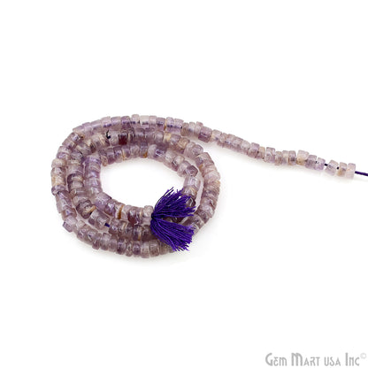 Amethyst Smooth Round Drilled Beads 3-6mm Waist Beads, Rondelle Bead Strand 14 Inch