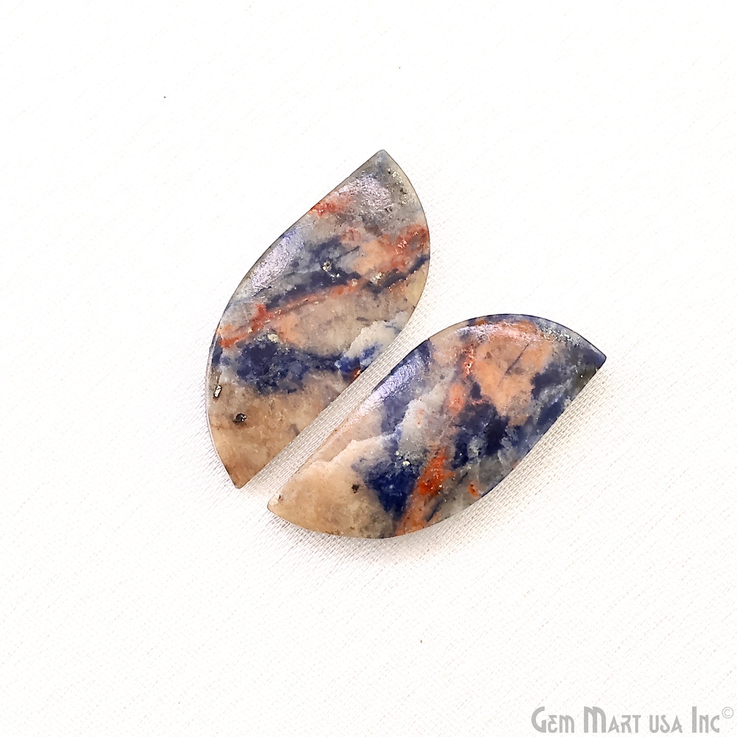 Sodalite Free Form 29x12mm Loose Gemstone For Earring Pair