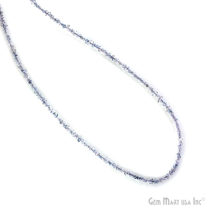 Light Blue Herkimer Diamond Crystal 2-3mm Free Form Uncut Beads 16" Strand