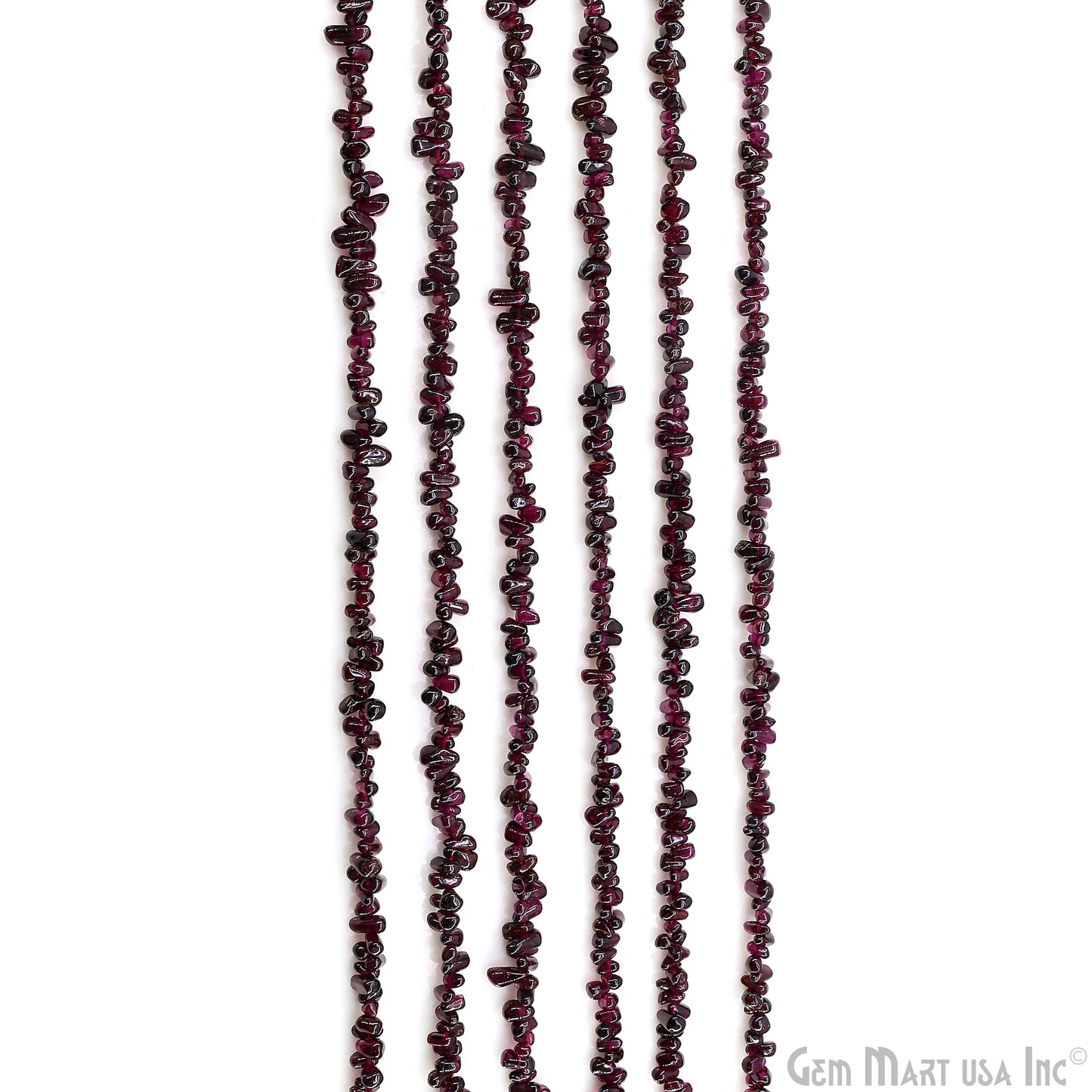 Garnet Smooth Free Form Drilled Beads 3-4X5-7mm Waist Beads, Rondelle Bead Strand 13 Inch