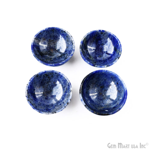 Natural Lapis Mini Carved Gemstone Bowl Cup 2 inch