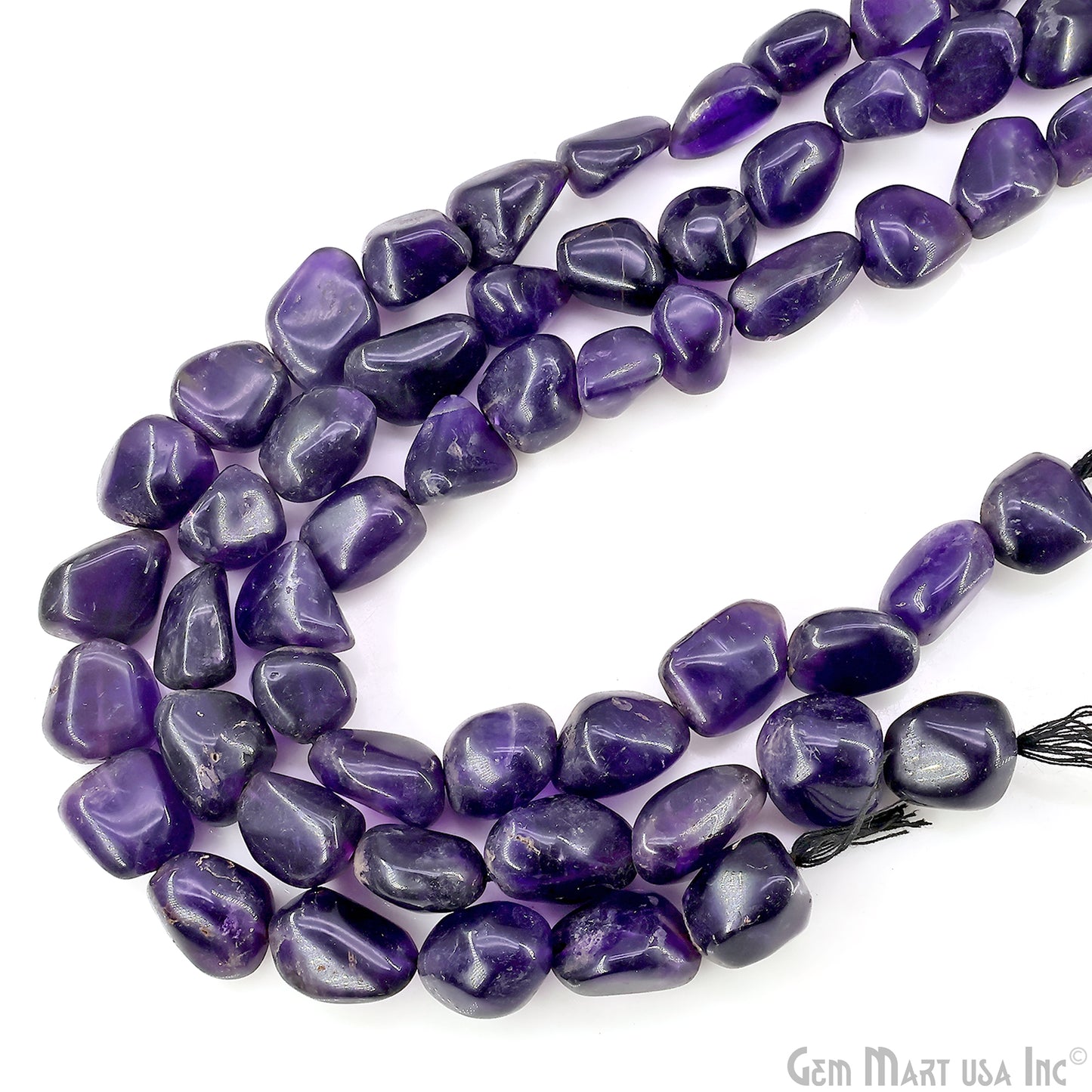 Amethyst Tumble Beads Free Form Drilled Beads 7-10X13-18mm Waist Beads, Rondelle Bead Strand 14 Inch