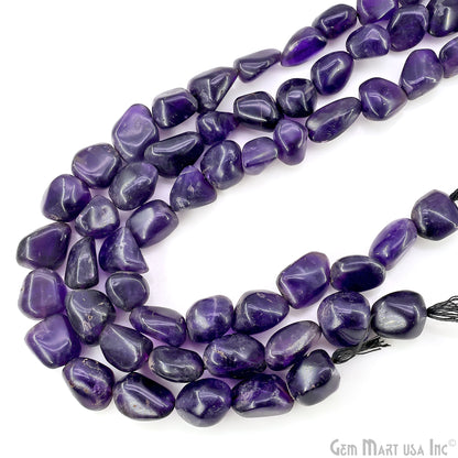 Amethyst Tumble Beads Free Form Drilled Beads 7-10X13-18mm Waist Beads, Rondelle Bead Strand 14 Inch