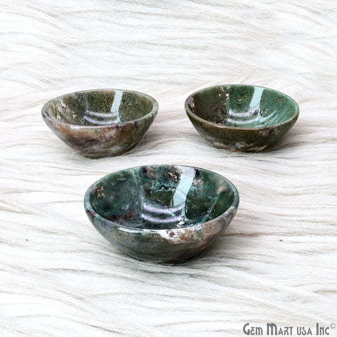 Natural Fluorite Mini Carved Gemstone Bowl Cup 2 inch