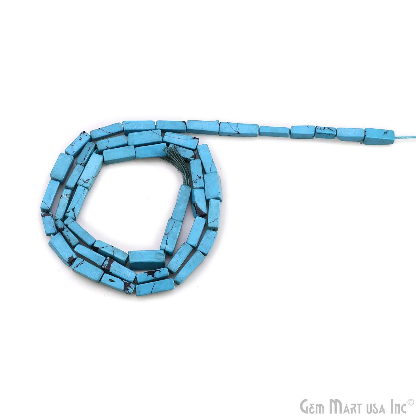 Turquoise Tumble Beads Free Form Drilled Beads 7-9X2-3mm Waist Beads, Rondelle Bead Strand 13 Inch