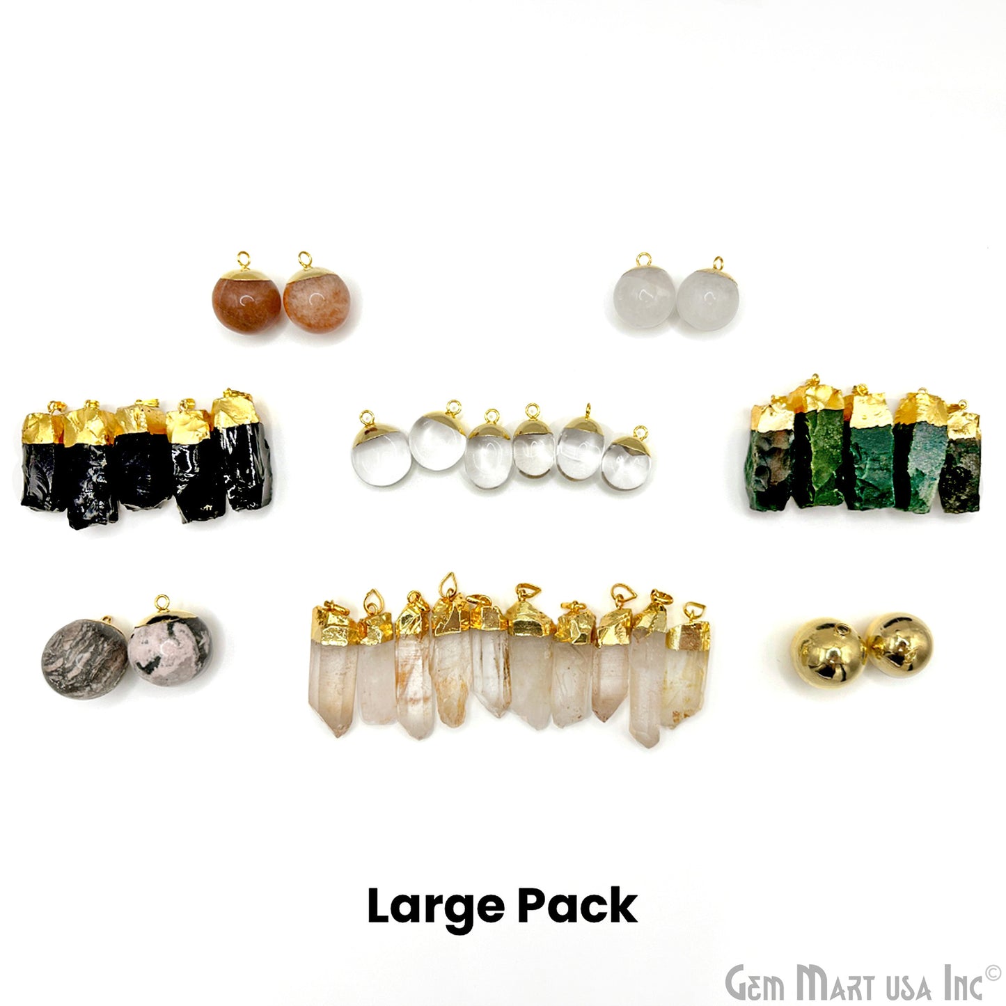 Healing Jewelry Pack, Bulk Large DIY Jewelry, 100% Natural Gemstones, Wholesale Resale Supply, Gift Set, 9pcs+, GemMartUSA