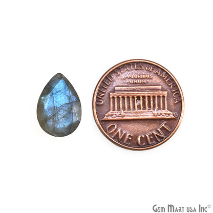 Labradorite Wholesale Gemstones, 100% Natural Semi-Precious Gems, Blue Flash Faceted Loose Gems, 9x13mm, Pears, 4PC Lot