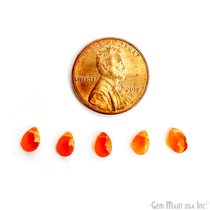 5pc Lot Carnelian Pears Beads, Natural Gemstone Beads, Gemstone Beads, Rondelle Bead, Jewelry Making Supplies