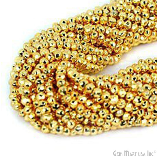 Gemstone Rondelle Bead Strands, Round Faceted, Polished Beads, Handmade Rondelle Beads, 12.5-inch, 3-4mm Round Strands for DIY Jewelry Making