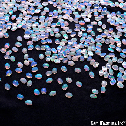 Ethiopian Opal Wholesale Gemstones, 100% Natural Precious Gems, Rainbow Cabochons Loose Gems, 7x5mm, Oval, 5PC