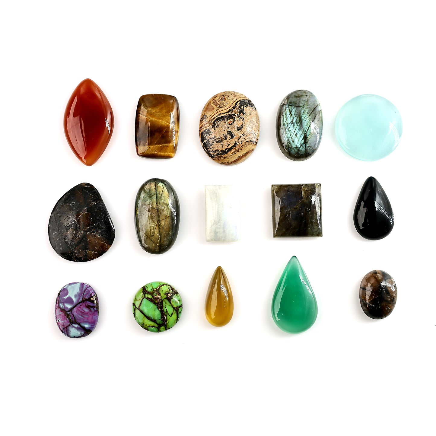 Multi Color Mix Shape Cabochon, Natural Multi Stone, 1-2 Inch Multi Healing Crystal for Jewelry Making