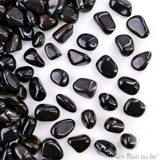 Natural Black Agate Tumbled, Reiki Healing, Beach Stone, Premium Quality