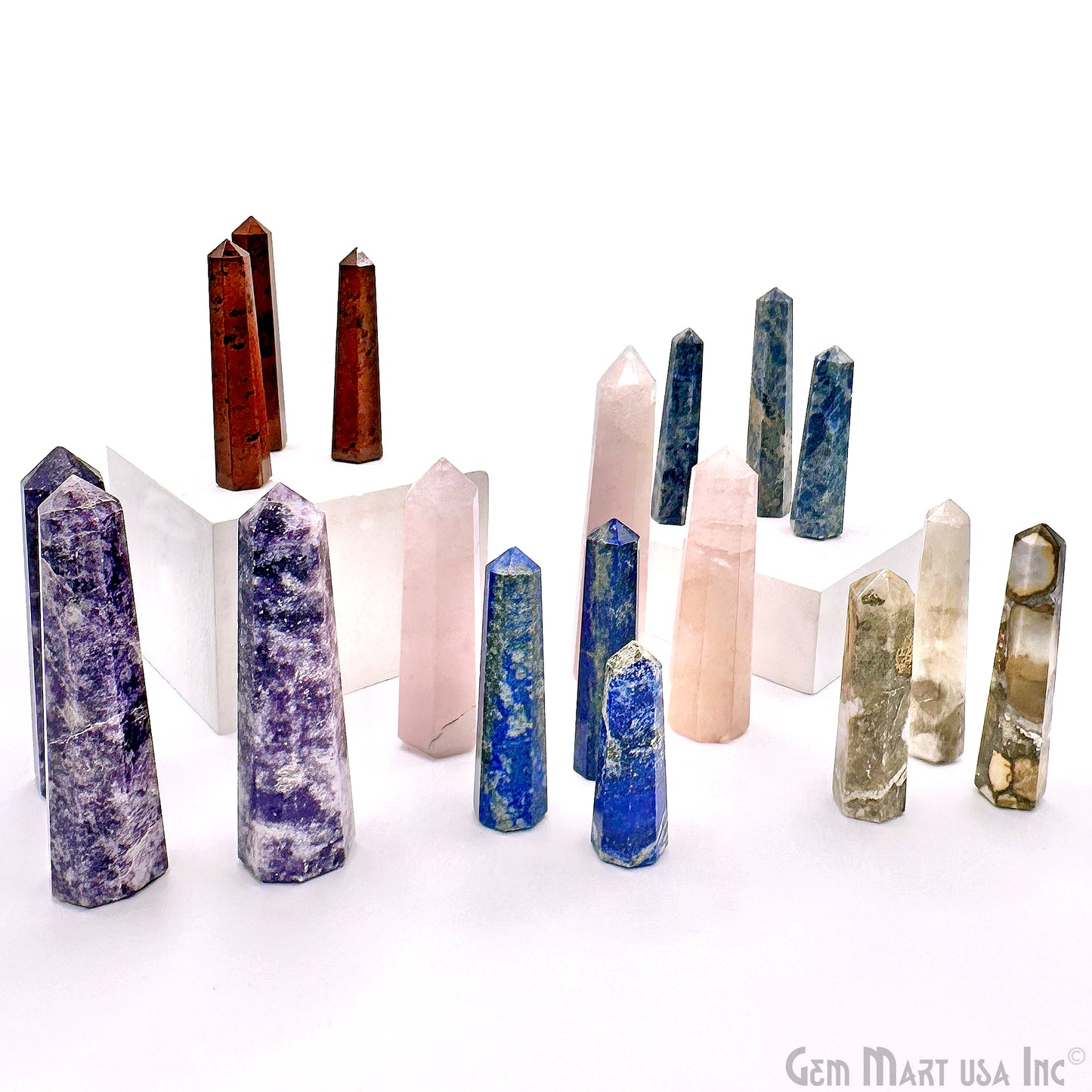 Gemstone Jumbo Tower Crystal Tower Obelisk Healing Meditation Gemstones 2-3 Inch