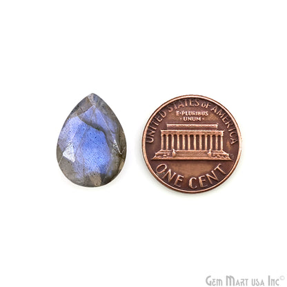 Labradorite Wholesale Gemstones, 100% Natural Semi-Precious Gems, Blue Flash Faceted Loose Gems, 13x18mm, Pears, 2PC Lot
