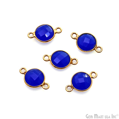 Round 8mm Gold Plated Double Bail Gemstone Connectors