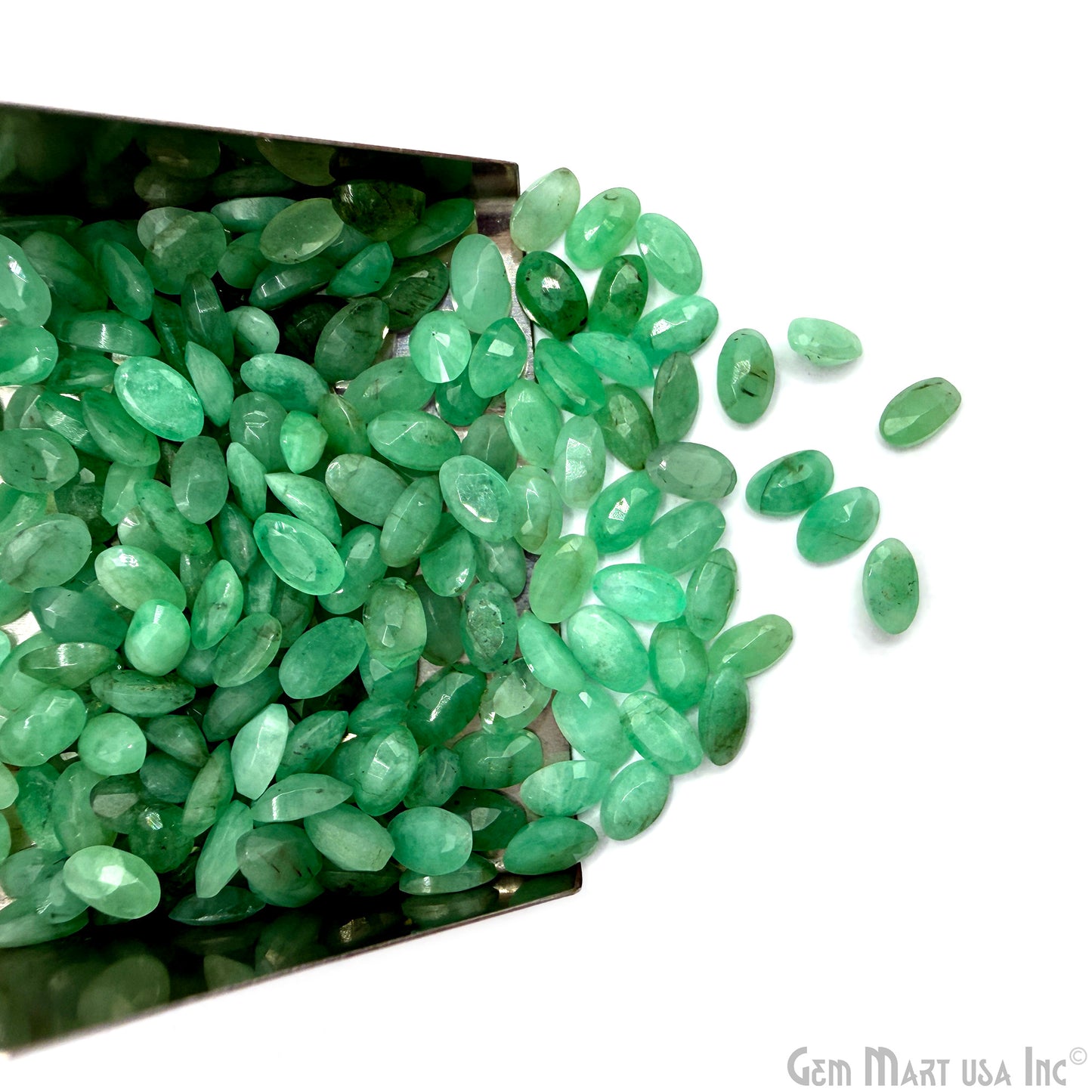 Emerald Wholesale Gemstones, 100% Natural Precious Gems, Green Faceted Loose Gems, 5x3mm, Oval, 5 Carats