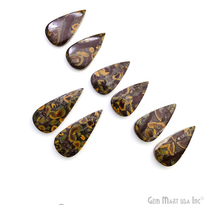 Fruit Jasper Pears Shape 27x15mm Loose Gemstone For Earring Pair