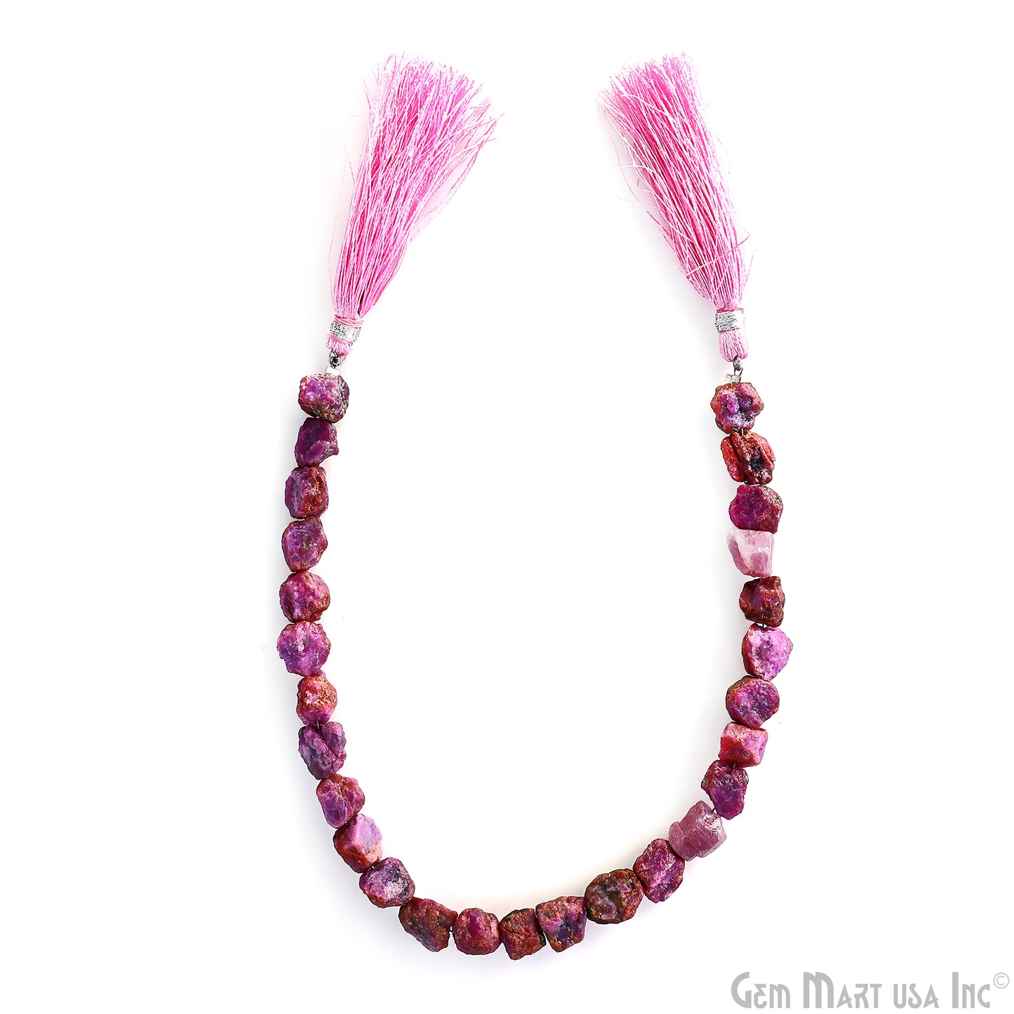 Ruby Rough Beads, 9 Inch Gemstone Strands, Drilled Strung Briolette Beads, Free Form, 7x5mm