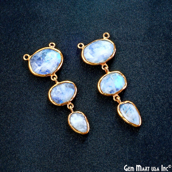 Rainbow Moonstone 48x17mm Double...