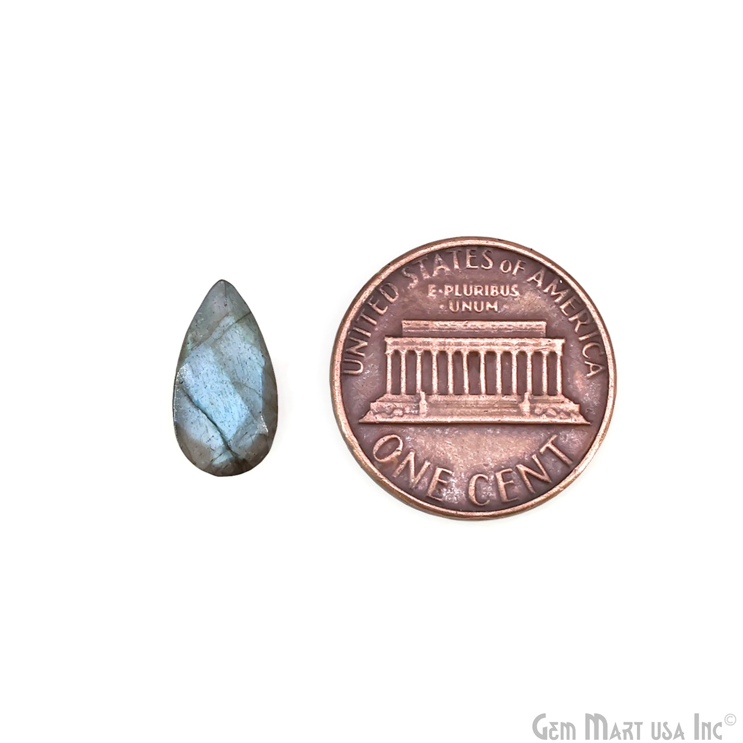 Labradorite Wholesale Gemstones, 100% Natural Semi-Precious Gems, Blue Flash Faceted Loose Gems, 7x13mm, Pears, 4PC Lot