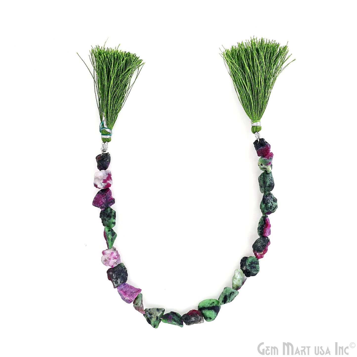 Ruby Zoisite Rough Beads, 9 Inch Gemstone Strands, Drilled Strung Briolette Beads, Free Form, 7x5mm