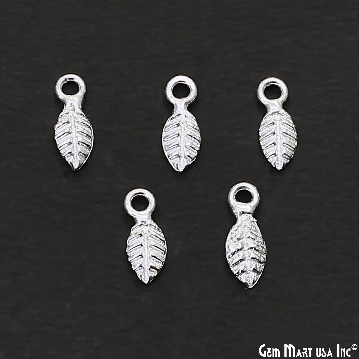 5pc Lot Leaf Finding 11x5mm Filigree Jewelry Charm (Pick Plating)