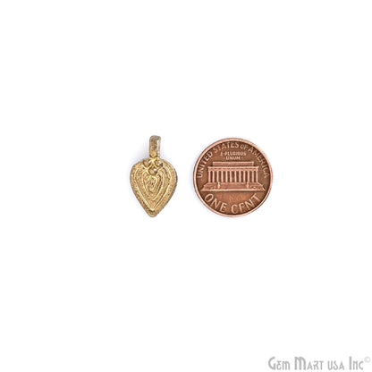 Authentic Antique Brass Teardrop Vintage Charms, Gold Plated Tribal Pendant, Earring, Dangle Leaf Charm, Custom gift for her, mom