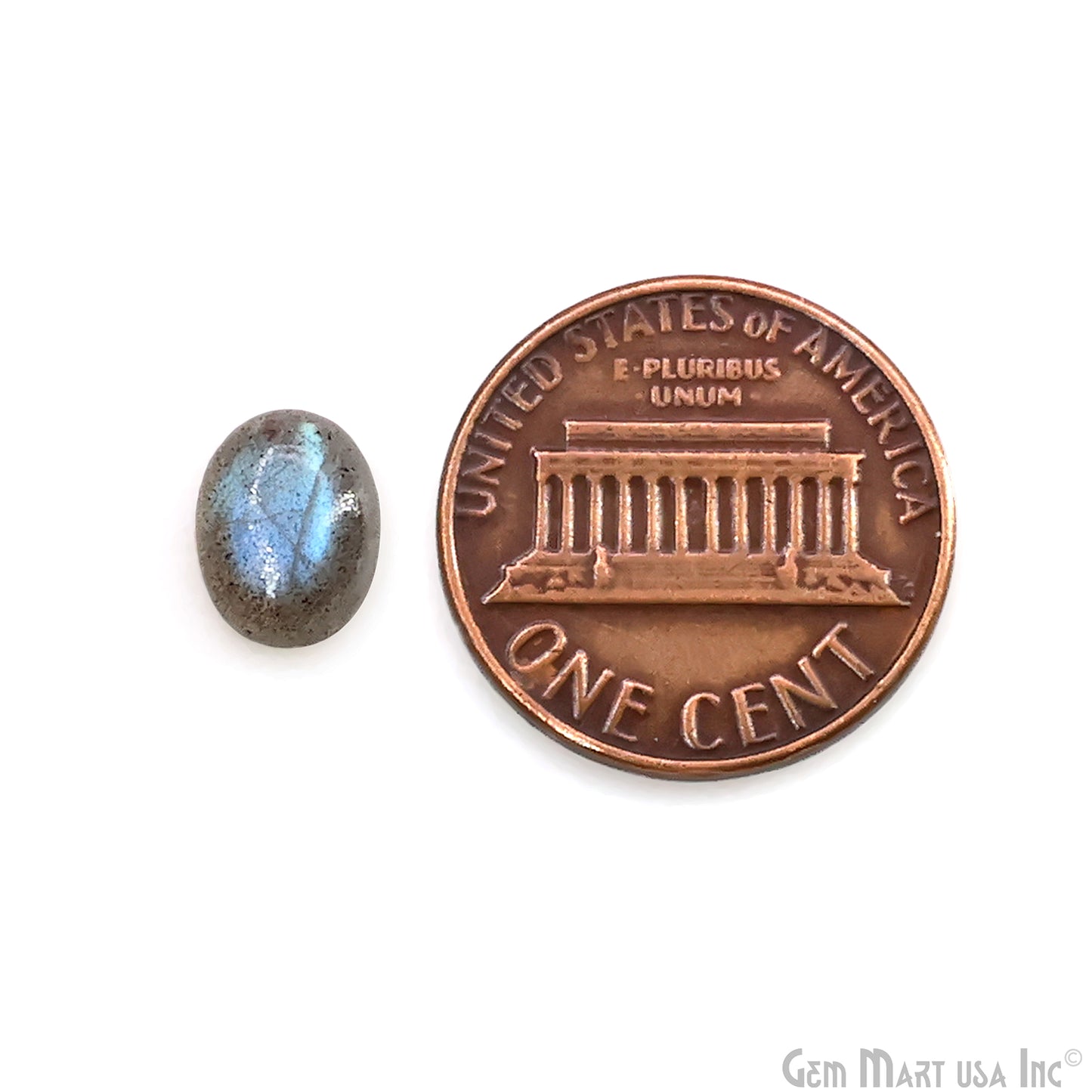 Labradorite Wholesale Gemstones, 100% Natural Semi-Precious Gems, Blue Flash Cabochon Loose Gems, 7x9mm, Oval, 4PC Lot