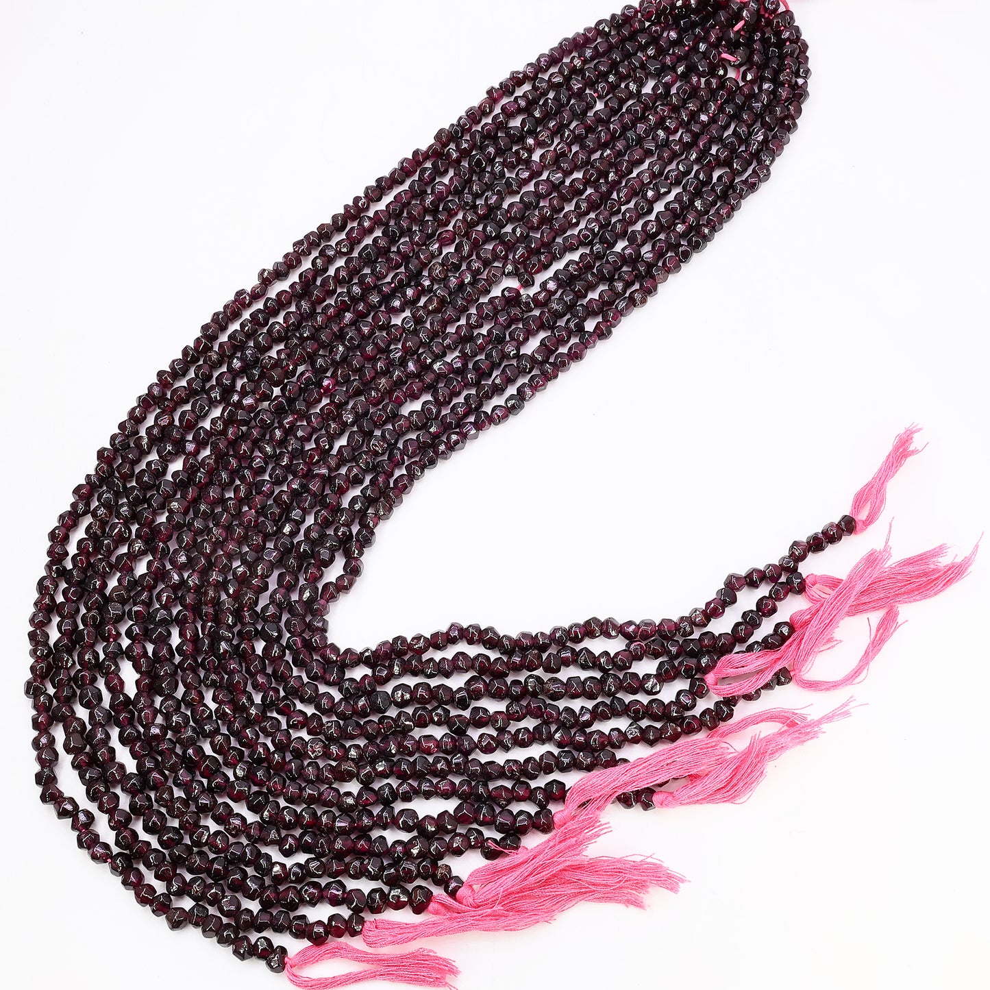 Rhodolite Faceted Round Drilled Beads 3-4mm Waist Beads, Rondelle Bead Strand 14 Inch