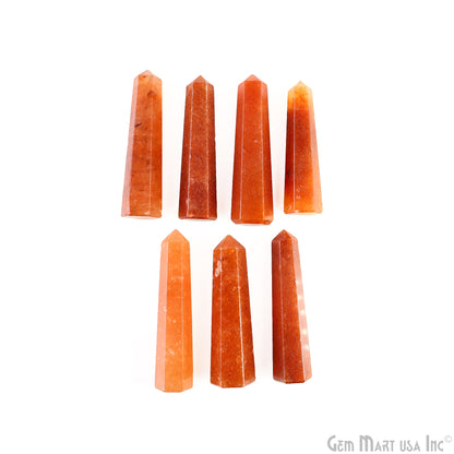 Orange Aventurine Gemstone Jumbo Tower Crystal Tower Obelisk Healing Meditation Gemstones 2-3 Inch