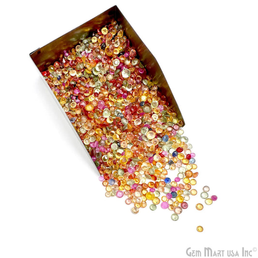 Multi Sapphire Wholesale Gemstones, 100% Natural Precious Gems, Multi Color Faceted Loose Gems, 2-3mm, Round, 5 Carats