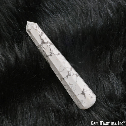 Howlite Gemstone Jumbo Tower Crystal Tower Obelisk Healing Meditation Gemstones 4-5 Inch