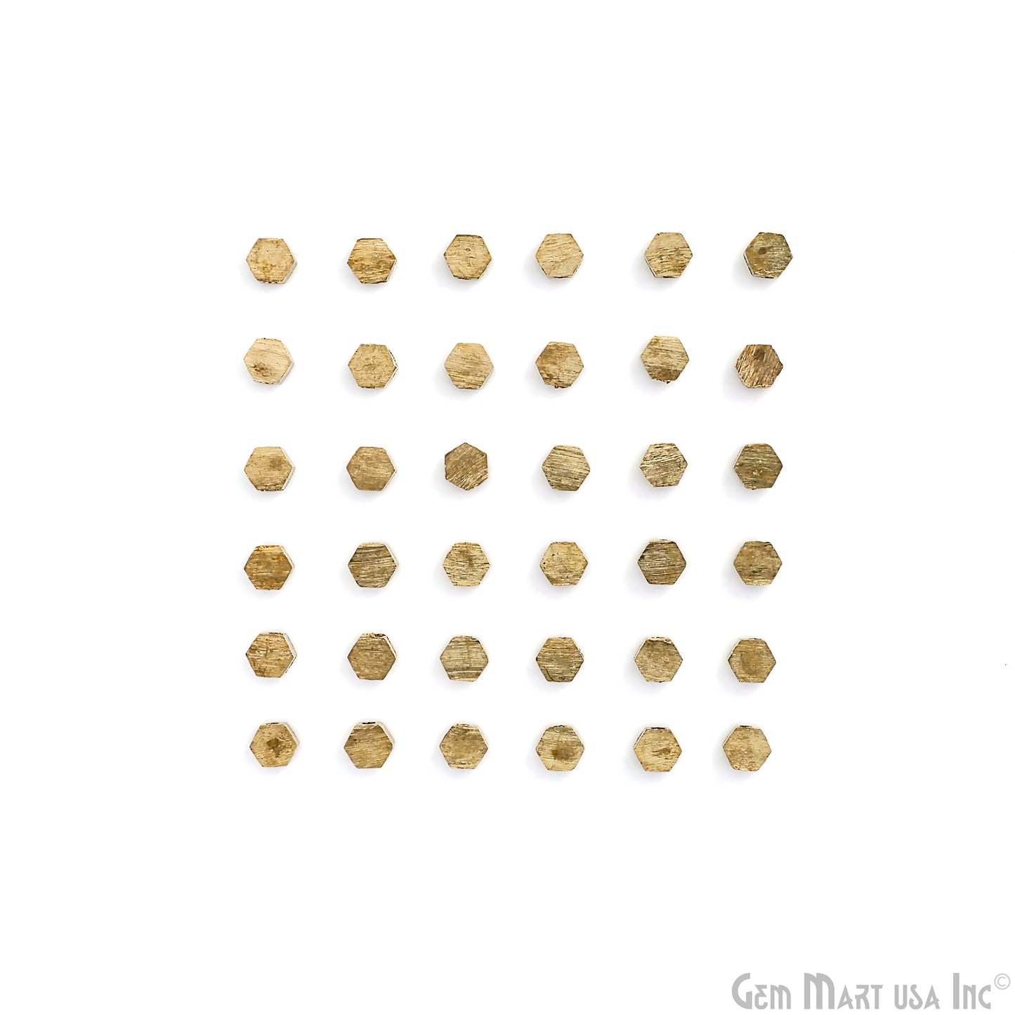 Brass Hexagonal Textured Surface Spacer Beads, Gold Plated Box shaped Connector Charms for Jewelry Making, DIY & Crafts