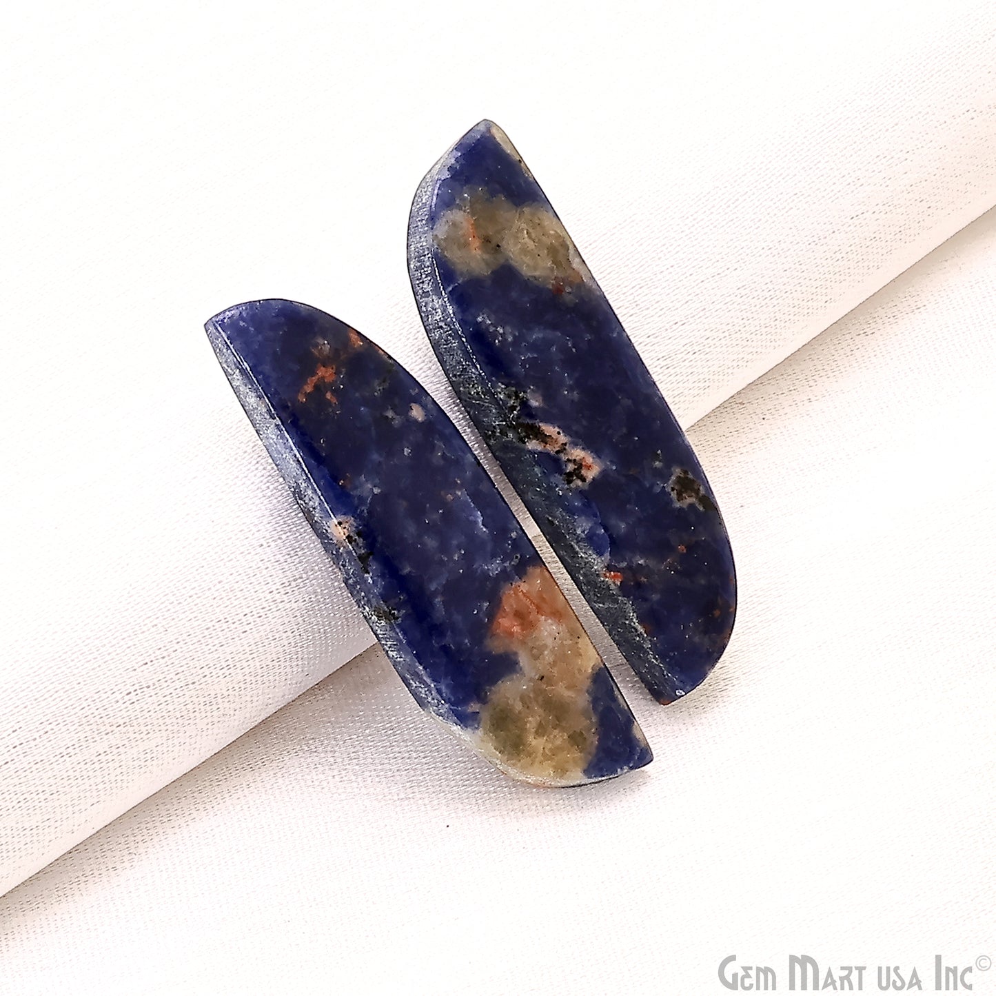 Sodalite Free Form 34x10mm Loose Gemstone For Earring Pair