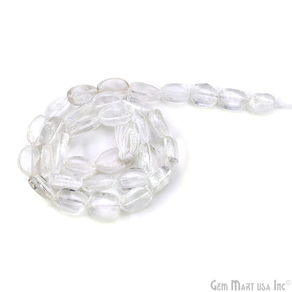 Crystal Tumble Beads Free Form Drilled Beads 9-13X6-7mm Waist Beads, Rondelle Bead Strand 13 Inch