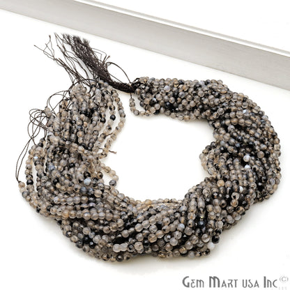 Gemstone Rondelle Bead Strands, Round Faceted, Polished Beads, Handmade Rondelle Beads, 12.5-inch, 3-4mm Round Strands for DIY Jewelry Making