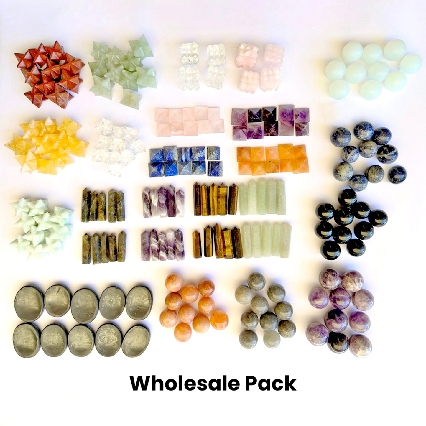 Healing Crystals Pack, Bulk Mixed Gemstone Shape, 100% Natural Gemstones, Wholesale Resale Supply, Gift Set, 18pcs+, GemMartUSA