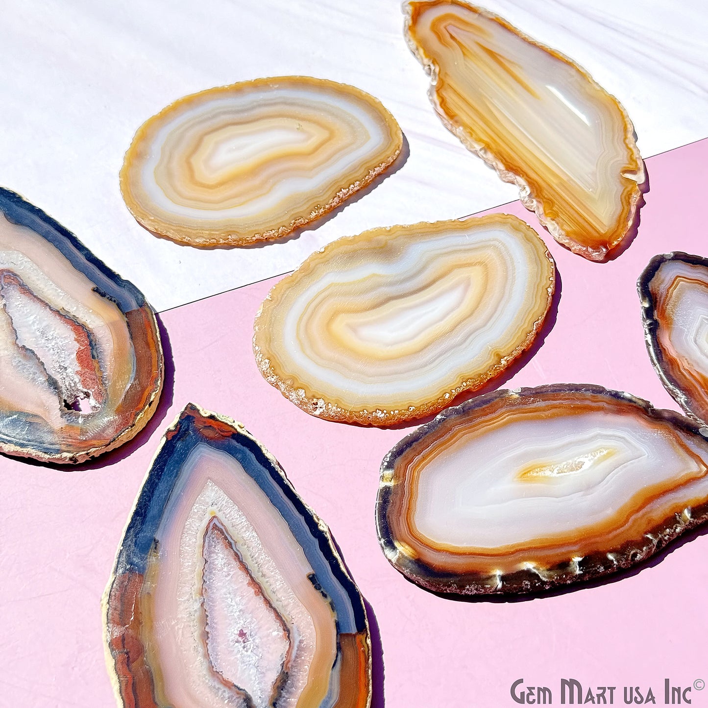 Natural Agate Slice, Natural Geode Slice, Boho Crystal Slice , 2.5-4 Inch Long