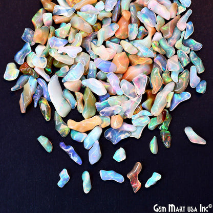 10ct Ethiopian Opal Gemstone Chips, 5-15mm Iridescent Freeform Pieces Crafts and Decor