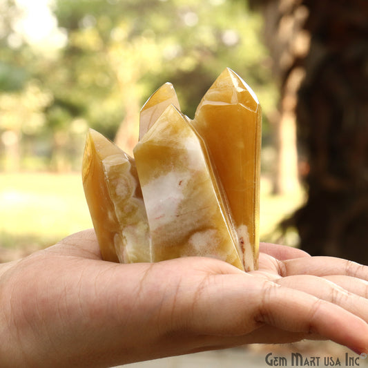 Yellow Aventurine Crystal Cluster, Terminated Crystal Rock Cluster Family, Mineral Specimen, Home Decor, Spiritual Gift 2-3Inch Appx