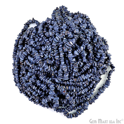 Sapphire Chip Beads, 34 Inch, Natural Chip Strands, Drilled Strung Nugget Beads, 3-7mm, Polished, GemMartUSA (CHSH-70001)