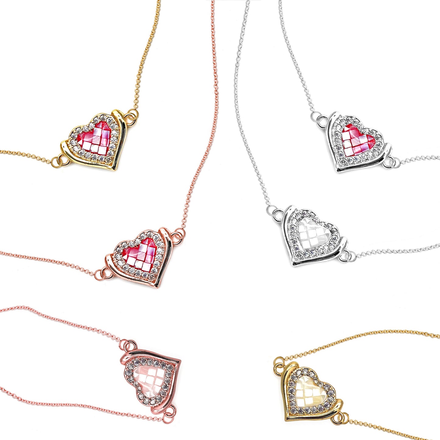 Heart Charm Pendant 18x12mm Double Bail Bracelet Charm Jewelry GemMartUSA