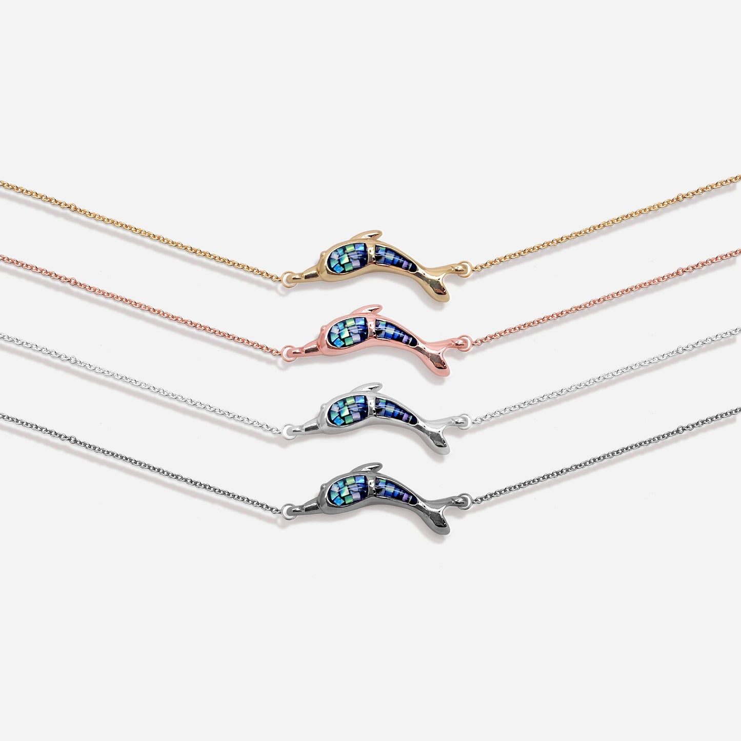 Shell Dolphin Fish Charm Pendant 24x8mm Single Bail Bracelet Charm Jewelry GemMartUSA