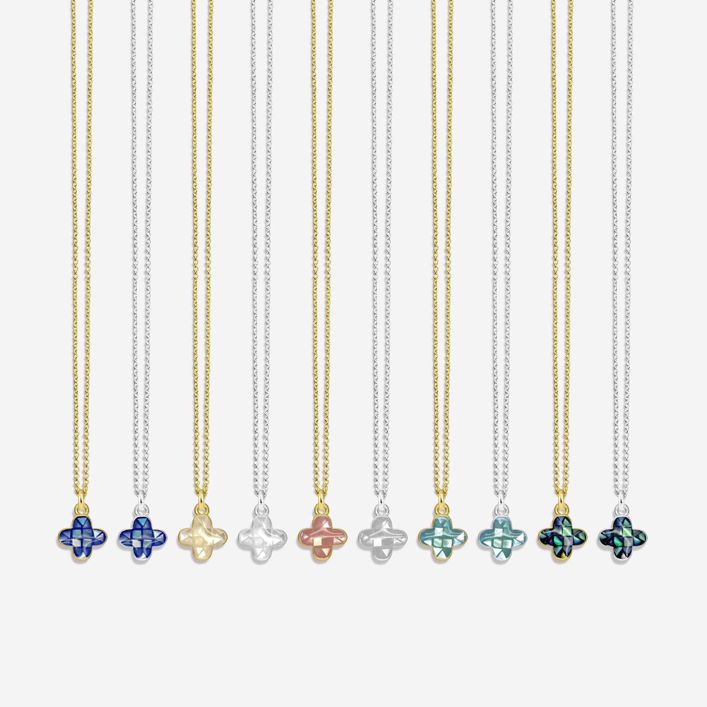 Shell Charm Clover 10mm Single Bail Bracelet Charm Pendant  Jewelry GemMartUSA