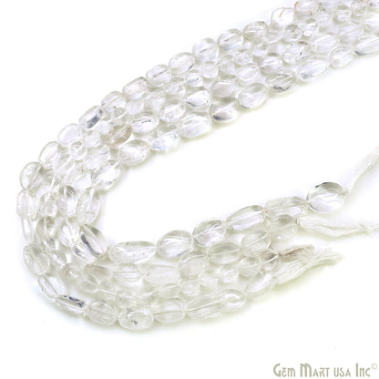 Crystal Tumble Beads Free Form Drilled Beads 9-13X6-7mm Waist Beads, Rondelle Bead Strand 13 Inch